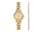 FOSSIL Carlie - Dames Horloge geschenkset - Goudkleurige, Verzenden, Zo goed als nieuw