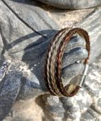 Paardenhaar armband met 4 vierkant gevlochten vlechten, Verzenden, Nieuw