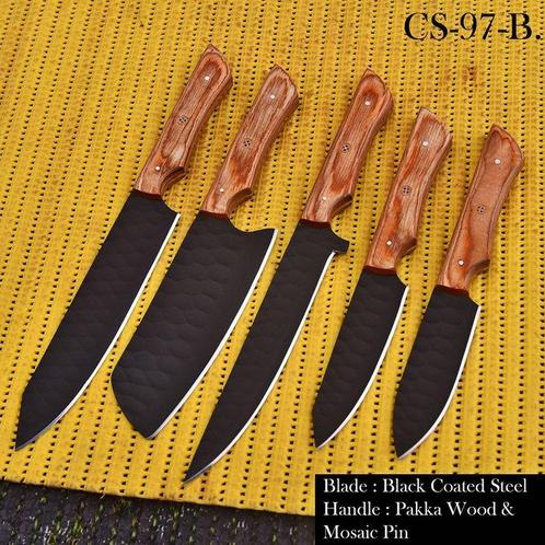 Keukenmes - Chefs knife - Pakka hout en hoogwaardig staal, Antiek en Kunst, Antiek | Keukenbenodigdheden