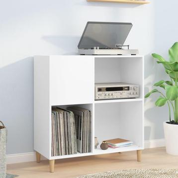 Platenkast bewerkt hout wit met lichte schade (Kasten) beschikbaar voor biedingen