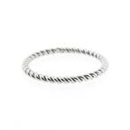 Witgouden gedraaide aanschuifring (gouden ring), Sieraden, Tassen en Uiterlijk, Ringen, Gebruikt, Overige kleuren, Ophalen of Verzenden