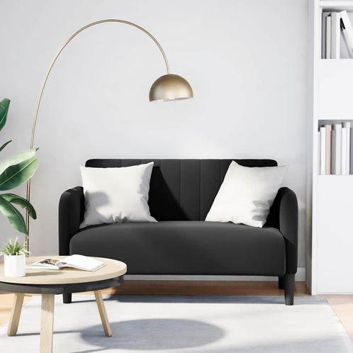 vidaXL Loveseat bank 109 cm fluweel zwart, Huis en Inrichting, Banken | Bankstellen, Nieuw, Stof, Verzenden
