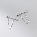Zilveren chain piercing, Verzenden, Nieuw, Zilver