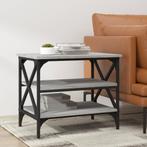vidaXL Bijzettafel 55x38x45 cm bewerkt hout grijs sonoma, Minder dan 50 cm, 50 tot 100 cm, Verzenden, Nieuw