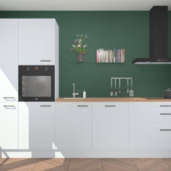 Sneeuwwitte keuken Brussel 28322, Huis en Inrichting, Keuken | Complete keukens, Verzenden