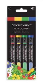 Spectrum Noir Acrylic Paint Marker sets (4st)-Bright, Hobby en Vrije tijd, Verzenden, Nieuw