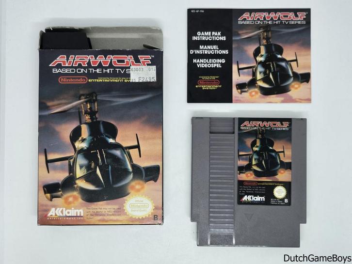 Nintendo Nes – Airwolf - EEC, Spelcomputers en Games, Games | Nintendo NES, Gebruikt, Verzenden