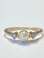 Zonder minimumprijs - Ring - 18 karaat Geel goud Parel -, Sieraden, Tassen en Uiterlijk, Ringen, Nieuw