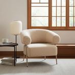 Fauteuil Zola Plush Beige | 86x74x78cm, Huis en Inrichting, Fauteuils, Ophalen, Nieuw
