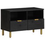 vidaXL Tv-meubel 70x33x46 cm bewerkt hout zwart, Huis en Inrichting, Verzenden, Nieuw