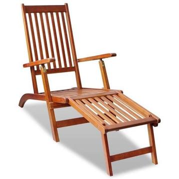 Terrasstoel Acaciahout met Voetensteun - Topdeal! - 35% k... beschikbaar voor biedingen