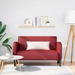 vidaXL Loveseat bank 110 cm kunstleer wijnrood, Huis en Inrichting, Banken | Bankstellen, Verzenden, Nieuw, Leer