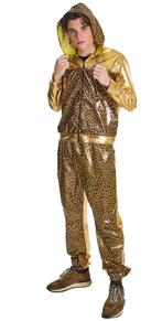Trainingspak Luipaard Print Goud Man Marcello, Kleding | Heren, Ophalen of Verzenden, Nieuw