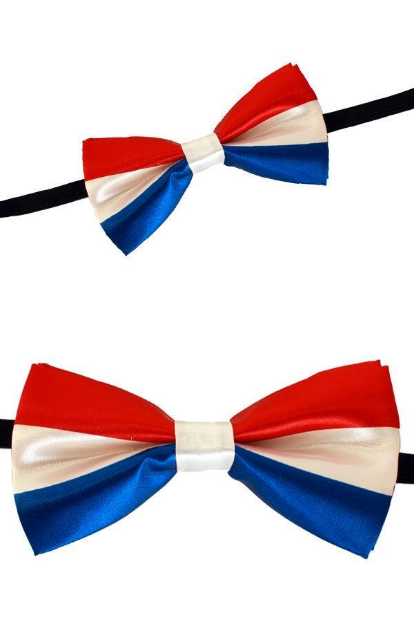 Vlinderstrik rood-wit-blauw, Hobby en Vrije tijd, Feestartikelen, Verzenden