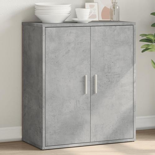 vidaXL Dressoir 60x31x70 cm bewerkt hout betongrijs, Huis en Inrichting, Kasten | Dressoirs, 25 tot 50 cm, Nieuw, 50 tot 100 cm