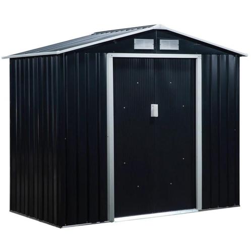 TRUUSK Schuur Met Schuifdeuren 2,13 X 1,30 X 1,85cm Metaal A, Tuin en Terras, Bergingen en Tuinkasten, Nieuw, Verzenden