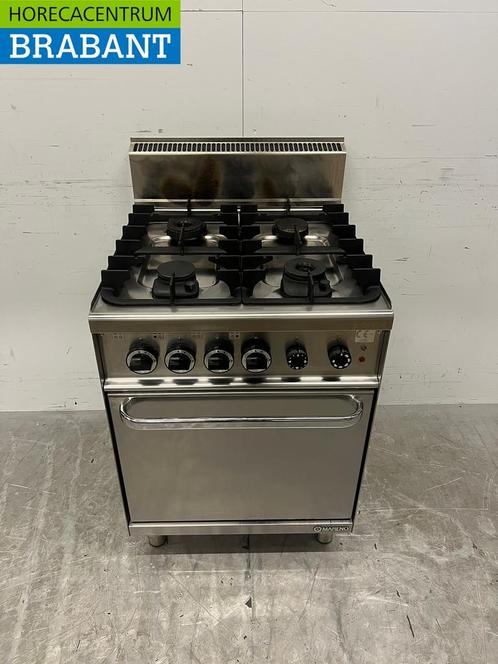 RVS Mareno 4 pits fornuis met oven 60 cm Gas + 230V Horeca, Zakelijke goederen, Horeca | Keukenapparatuur, Gebruikt, Ophalen of Verzenden
