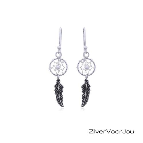925 Zilveren kleine dromenvanger oorhangers, Sieraden, Tassen en Uiterlijk, Oorbellen, Nieuw, Verzenden