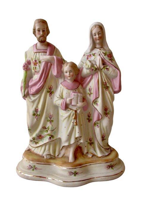 Beeld, Heiligenfamilie - 28 cm - Biscuit porselein, Antiek en Kunst, Antiek | Boeken en Bijbels