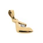 Gouden hanger met zirconia (Hanger of bedel), Ophalen of Verzenden, Gebruikt, Goud, Overige merken