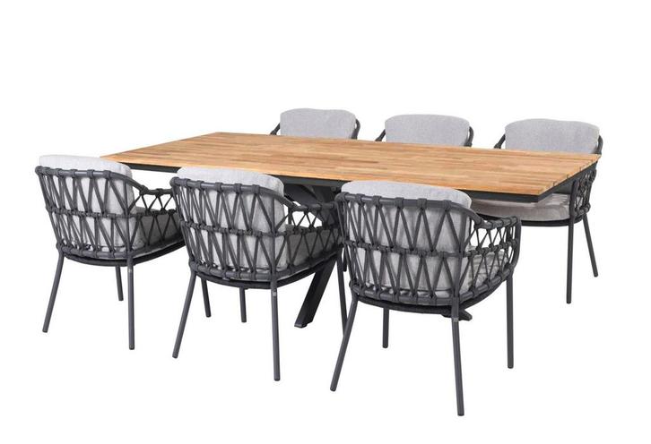 4 Seasons Outdoor Calpi tuinset antraciet met Minerva, Tuin en Terras, Tuinsets en Loungesets, Ophalen of Verzenden