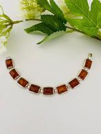 Zonder Minimumprijs - Schakelarmband Zilver, Amber -