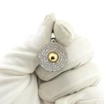 Bicolor gouden hanger met zirconia (zirconia stenen), Ophalen of Verzenden, Gebruikt, Goud, Overige merken
