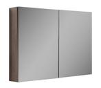 Badkamerkast Cuba 100 x 16 x 70 cm Bruin eiken Spiegelkast, Verzenden, Nieuw, Spiegelkast