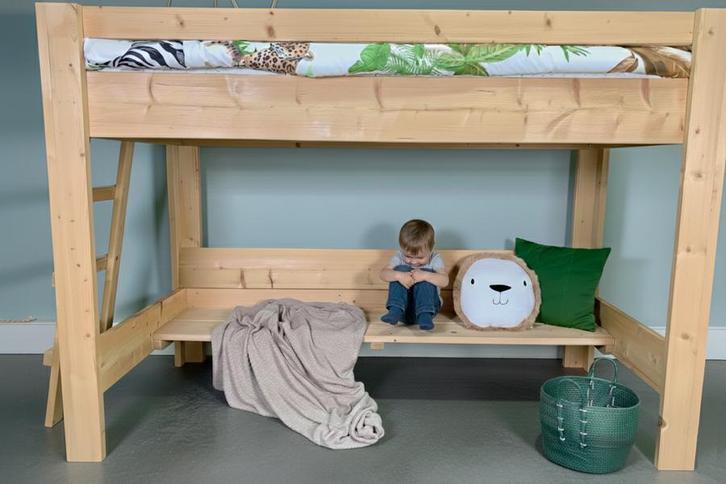 Rockwood® Halfhoogslaper Steigerhout Thomas  white wash, Kinderen en Baby's, Kinderkamer | Stapelbedden en Hoogslapers, Halfhoogslaper