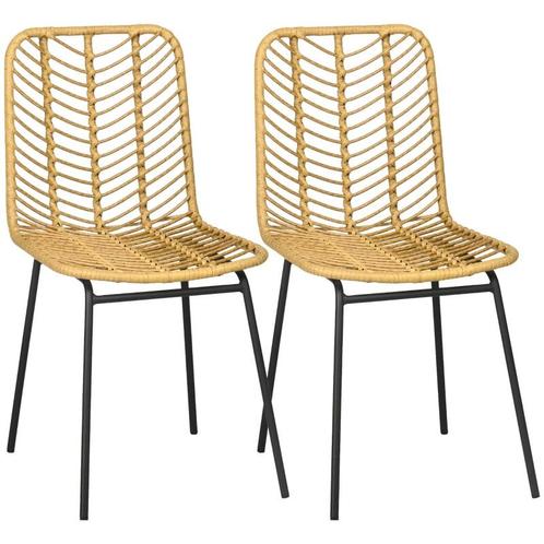 TRUUSK HOMCOM Esszimmerstuhl 2er-Set  Küchenstuhl mit Rücken, Huis en Inrichting, Stoelen, Nieuw, Verzenden