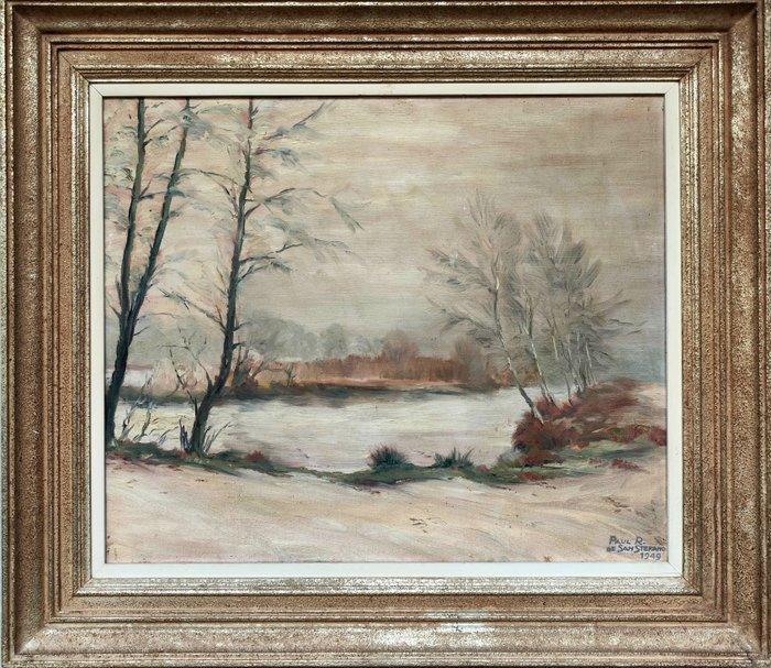 Paul R. de San Stefano (XX) - Paysage hiverna, Antiek en Kunst, Kunst | Schilderijen | Klassiek
