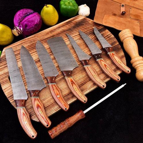 Black Smith - Keukenmes - Kitchen knife set - Rose Wood en, Antiek en Kunst, Antiek | Keukenbenodigdheden