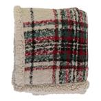 Plaid ruit boucle groen 130x170cm, Verzenden, Nieuw