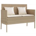 Luxe Tuinbank Rattan Beige - 35% Korting - Retourdeal!, Ophalen of Verzenden, Nieuw, Rotan