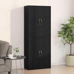 vidaXL Wandkast 2 pcs Zwart eiken 69.5 x 34 x 90 cm Bewerkt, Minder dan 50 cm, Verzenden, Nieuw, Minder dan 100 cm
