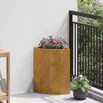 vidaXL Hoek Plantbak Roestig 30 x 30 x 50 cm Cortenstaal, Tuin en Terras, Verzenden, Minder dan 60 cm, Nieuw, Metaal