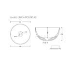 Ronde Wastafel Opbouw Salenzi Unica Round 40x20 cm Mat Wit, Ophalen of Verzenden, Nieuw
