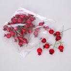 Besjes op draad Rood Kunstbloem 18 mm Zak 48 stuks, Huis en Inrichting, Ophalen of Verzenden, Nieuw