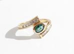 Ring - 18 karaat Geel goud - 0.40ct. tw. Smaragd - Diamant, Nieuw