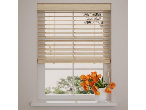 Radeco® Bamboe Houten Jaloezie - 50 mm - Licht Eiken - 75 x, Huis en Inrichting, Woonaccessoires | Overige, Nieuw, Verzenden
