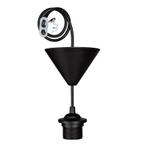 Bailey Snoerpendel Zwart 80cm met lamphouder E27 en conis..., Ophalen of Verzenden, Nieuw