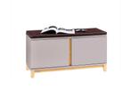 SoBuy FSR117-KA - Schoenenbank - 4 opbergvakken - Khaki, Huis en Inrichting, Verzenden, Nieuw