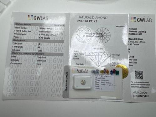 Zonder Minimumprijs - 1 pcs Diamant (Natuurlijk) - 1.10 ct -, Sieraden, Tassen en Uiterlijk, Edelstenen