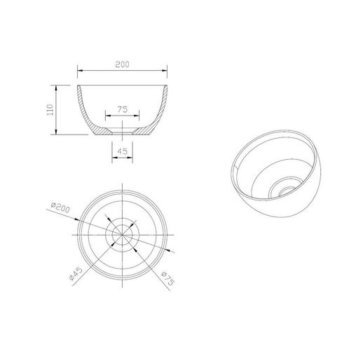 Waskom Opbouw Best Design Arezzo Solid Surface 20x11 cm, Doe-het-zelf en Verbouw, Sanitair, Ophalen of Verzenden