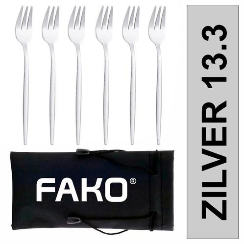 Fako Bijoux® - Gebaksvork / Dessertvork Smal - 13cm - Zilver, Huis en Inrichting, Keuken | Bestek, Verzenden