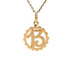Gouden nummer dertien hanger 18 krt, Sieraden, Tassen en Uiterlijk, Kettinghangers, Ophalen of Verzenden, Nieuw
