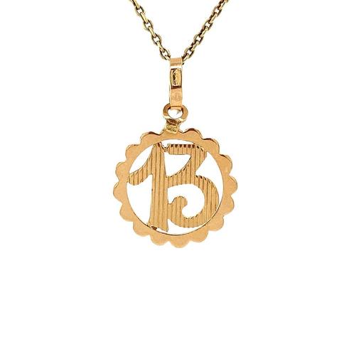 Gouden nummer dertien hanger 18 krt, Sieraden, Tassen en Uiterlijk, Kettinghangers, Nieuw, Ophalen of Verzenden