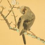 White Plum Blossoms, Crimson Camellias, and Mountain Bird