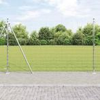 vidaXL Weidehekwerk Zilver 50 x 1.5 m Gegalvaniseerd staal, Tuin en Terras, Schuttingen, Verzenden, Nieuw, IJzer