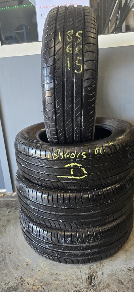 185 60 15 Michelin 7 mm profiel incl montahe, Auto-onderdelen, Banden en Velgen, 15 inch, Zomerbanden, 185 mm, Personenwagen, Gebruikt
